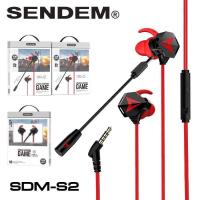 ราคา หูฟังเกมมิ่ง IN EAR Sendem S2 Earphone Gaming ใช้งานง่าย พร้อมไมค์ ได้ยินเสียงเท้าชัดเจน (แท้100%) (4544575041)