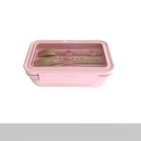 ราคา กล่องข้าวฟางข้าวสาลี รักษ์โลก 2 ช่อง พร้อมช้อน และซ่อม F004837 กล่องอาหารกลางวัน (23741706183)