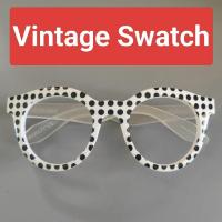 ราคา กรอบแว่นตามือสอง Vintage Swatch มือสอง สภาพสวย นำไปตัดเลนส์สายตาหรือกันแดดได้เลย ลายจุดเท่ๆคลาสสิค (40963971814)