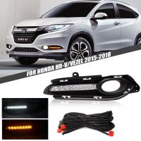 ราคา สําหรับ HONDA HR-V HRV / VEZEL 2015-2018 DLAA LED Light Bar DRL Daylight Day Time Running Light ไฟตัดหมอกพร้อมชุด Wiring (52050784308)