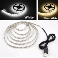 ราคา USB 5V แถบ LED สีขาวอบอุ่น 3M – ปลั๊กสีเดียวในเทปยืดหยุ่นสําหรับบ้านห้องนอนไฟแบ็คไลท์ทีวี (49509020074)