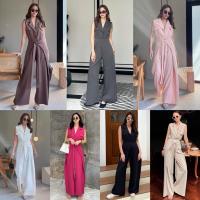 ราคา ️ALOT Roger ชุดหมีดูดี จั้มสูทขายาว ชุดแขนกุด ชุดไปเที่ยว ไปงาน เรียบหรู (25681599462)