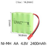 ราคา Battery Ni-MH AA NiMH แบตเตอรี่ 4.8v ถ่าน JST Plug ปลั๊ก 2400mah สำหรับรถบังคับ Rechargable RC 1x4 (27301670364)