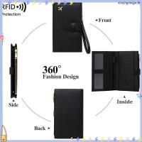 ราคา ใหม่ RFID กระเป๋าสตางค์ใบยาว มีซิป ใส่หนังสือเดินทาง เอกสาร อเนกประสงค์ กันแม่เหล็ก สําหรับสตรี (53211835089)