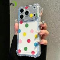 ราคา สีสัน Dopamine Polka Dots เคสโทรศัพท์ใสสําหรับ Motorola Moto E40 E32 E30 E22 E22i E20 E15 E14 E13 E7i E7 Power E6 Play Plus E6S E6i G05 G04S 5G ปกหลังนุ่ม (52459604499)