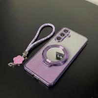 ราคา ปลอก Samsung S24 FE S24 S25 5G S25 Plus S25 Ultra S25 FE S23 Plus Luxury Glitter แหวนกระจกฟรีเชือกเส้นเล็กดอกไม้ (53160439713)