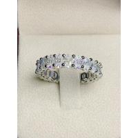 ราคา ธนาภรณ์✨แหวนเงินแท้เพชรMoissanite Oval shape Eternity ring รอบวง ชุบไวท์โกลด์(GSH1236 (29192613494)