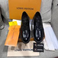 ราคา LV Vuitton shoes รองเท้าหนังสีดำ Size 44 (43627780516)