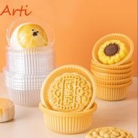 ราคา ศิลปะ 100ชิ้นกล่องบรรจุขนม,หนาใส/สีเหลืองขนมไหว้พระจันทร์ถาดด้านใน,กล่องบรรจุภัณฑ์เบเกอรี่รอบพลาสติกผู้ถือเค้กดวงจันทร์คุกกี้ (58010921162)