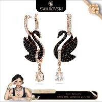 ราคา Swarovski (ใหม่)Fashionwomensearrings Rose Gold Swan พลอยคริสตัลสีดํา Swarovski Iconic Swan ต่างหูของขวัญวันวาเลนไทน์ของขวัญวันเกิด (26876064569)
