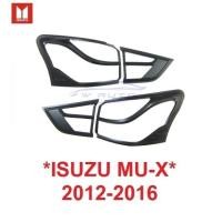 ราคา ครอบไฟท้าย สีดำด้าน อีซูซุ มิวเอ็กซ์ Isuzu Mu-x 2014 2015 2016 ฝาครอบไฟท้าย Mu X ของแต่ง ไฟท้าย 2012 2013 MUX (28573810059)