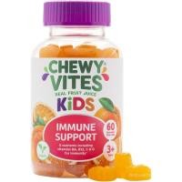 ราคา Chewy Vites Kids Immune port 60 Kids Vitamins Gummies Vitamin D Vit C B6 B12 Zinc Selenium 2 เดือน ply Real Juice Age 3 + Orange Flavour (40679690450)