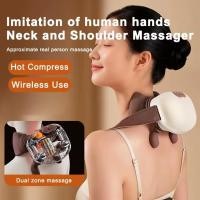 ราคา Electric Kneading Neck Massager Bionic Neck Shoulder Massager Heated Back Massagers Neck Waist Leg Body ﻿3-Level Modes (51504844552)