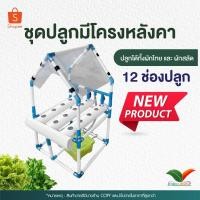 ราคา ชุดปลูกผักไฮโดรโปนิกส์ 12 ช่องปลูก แบบมีโครงหลังคา by hydroponicgroup (26703498138)