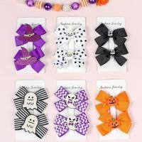 ราคา 2 ชิ้น / เซต กิ๊บติดผม เด็กผู้หญิง ฮาโลวีน ตกแต่ง โบว์คู่ ปากเป็ด อุปกรณ์เสริม (19793352373)