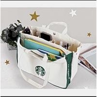 ราคา กระเป๋าผ้าแคนวาส ใบใหญ่ ใส่ของได้เยอะ ลาย starbucks ของแท้ (10686222629)