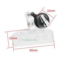 ราคา 5 pcs Alligator Clip Reel Server Waiter POS Swipe + 5 pcs Half Card Holder (20643840441)