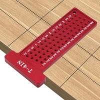 ราคา Precision Imperial Marking T-Rule Aluminum Alloy Hole Positioning Scribing Gauge Woodworking Ruler (50502402722)