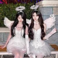 ราคา ปีกนางฟ้า ชุดนางฟ้า ชุดคอสเพลย์ฮาโลวีนปีกขนาดใหญ่สีขาว มีขนนกและมาพร้อมไม้กายสิทธิ์สำหรับผู้ใหญ่ (54759113973)