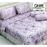 ราคา OHM ผ้านวมคู่ ผ้าซาตินแท้ 440 เส้น (ลายดอกไม้คลาสิคม่วง) (904878155)