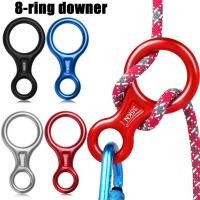 ราคา 14.6*7.5cm 8 Word Climbing Ring Rope Descender Gear Belay Device Downhill Eight Rings 35KN Figure Rock Climbing Descende (49602923748)