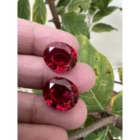 ราคา ทับทิม พม่าเทียม 20 กะรัต(CARATS) พลอย ขนาด 10X14 มิล ( MM) 2 Pcs(2 เม็ด) CUSHION SHAPE LAB MADE RED RUBY BURMA COLOR (23806490049)