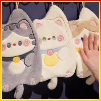 ราคา ผ้าขนหนูเช็ดมือรูปแมวน่ารักผ้าเช็ดทำความสะอาดห้องครัวแห้งเร็วผ้ากำมะหยี่ลายการ์ตูนสัตว์ที่แขวนอยู่ในห้องน้ำ (40281472300)