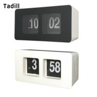 ราคา [negjsg] Retro Flip Clock นาฬิกาตั้งโต๊ะดิจิตอลเงียบที่ไม่ซ้ํากันสําหรับโฮมออฟฟิศ Study (45757601846)