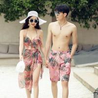 ราคา 2023สไตล์คู่สูทชุดว่ายน้ําผู้หญิง ผอมลง ดูชายหาดวันหยุดชุดสูทสามชิ้นกางเกงขาสั้นชายหาดชุดว่ายน้ําผู้ชาย5.3 (50009890361)