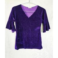 ราคา เสื้อหญิงผ้ากำมะหยี่สีม่วง คอแหลม แขนสามส่วน อก 29 นิ้ว สภาพดี ส่งต่อ (42970552486)