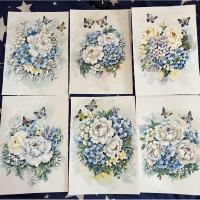 ราคา ภาพวาดดอกไม้ ภาพธรรมชาติ ภาพวาดสีน้ำ ขนาดA4 นำไปใส่กรอบ ตกแต่งให้สวยงาม (47107541012)