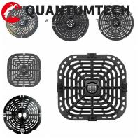 ราคา QUANTUMTECH กระทะย่างทอดอากาศ, Square Non-Stick Air Fryer Mat, Rack Parts No BPA Food Grade Black Crisper ตะกร้าถาดเปลี่ยน (46009416438)