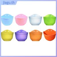 ราคา JIAGU กระถางดอกไม้ กระถางเรซินติดผนังครึ่งวงกลม ของขวัญ DIY ที่วางต้นไม้หลากสี บ้านสวน (54510941631)