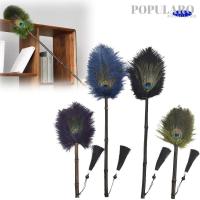 ราคา POPULARO นกยูงขนนกกระจอกเทศแปรงปัดฝุ่น,เครื่องมือทําความสะอาดจับ Anti-static Removal Dusters,ของขวัญแบบพกพา Multi-function Gap ทําความสะอาดฝุ่น Duster (55710743675)