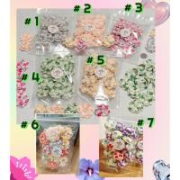 ราคา 1 ถุง บรรจุ 20 ดอก งานฝีมือHandmade ดอกไม้ถักไหมพรมเส้นเล็ก สีพาทเทล สลับสีโทนหวานๆเหรียญโปรยทาน งานบวช งานบุญดอกไม้ DIY (43402596701)
