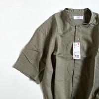 ราคา Kemeja Uniqlo เสื้อเชิ้ตแขนสั้นผ้าลินินคอตั้ง Original Uniqlo เสื้อเชิ้ตผ้าลินินคอสูง Original New (28357262488)