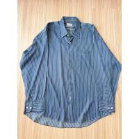 ราคา Pierre Cardin เสื้อเชิ้ตผู้ชายXXL เสื้อไซส์ใหญ่ Oversize สีน้ำเงินเข้มลายทาง (25359099579)