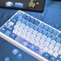 ราคา Genshin Impact Original Furina Meow Keycap MOA โปรไฟล์ Five-side Sublimation Mechanical Keycaps Barbatos Wanderer Xiao Ke Qing แมวน่ารัก Paw การ์ตูน Genshin Creative 130 + Keycap (27200829298)