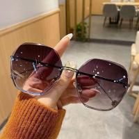 ราคา แว่นตากันแดดผู้หญิงเกาหลีรุ่นอินเทรนด์แว่นตากันแดดป้องกันรังสีอัลตราไวโอเลตผู้หญิง High-End Big Face Slimmer ดูแว่นตา 05.14 (52710501320)
