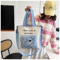 ราคา ส่งจากไทย (พร้อมส่ง) กระเป๋าสะพายข้าง กระเป๋าผ้าแคนวาสสไตล์ใหม่ ใบใหญ่ ผ้าหนา ถอดสายได้ (19244649295)