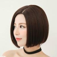 ราคา วิกผมผู้หญิง ผมสั้นตรงแสกกลาง วิกผมบ๊อบสั้นแสกกลาง (20423433122)