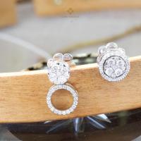 ราคา Gems Heritage ต่างหูเพชรประกบทรงกลม เพชรล้อมทองคำขาวหน้ากว้างเทียบเท่า 2.5 กะรัต (ERWG151(S)) เพชรแท้น้ำ98 (9680451454)