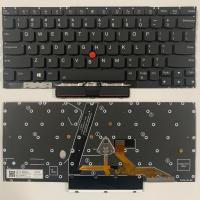 ราคา US Layout แป้นพิมพ์แล็ปท็อปสําหรับ Lenovo Thinkpad X1 Nano Gen1 Gen2 พร้อมจุดพร้อม backlit Black (51808168907)