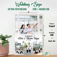 ราคา ภาพพิมพ์ขนาดใหญ่ + กรอบ MDF WOODEN | ป้าย WEDDING ขนาด 20R/40x60ซม. (คุณภาพระดับ HD) (45403550604)