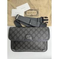 ราคา NewGUCCI GRAY SMALL OPHIDIA GG BELT BAG คาดอก & คาดเอว สีใหม่คร่า (beginner) เทาดำ อปก. ถุงผ้า การ์ด ราคาดี (24716647399)