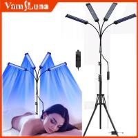 ราคา โคมไฟฟอกหนัง 4 หัว 360° Rotation Face Body Sunlamp 432 LEDS Blue Light Waveweng Home 60W Solarium Spa Skin Tone Rays Machine (47203508810)