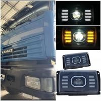 ราคา 1pcs LED Headlight Assembly For KAMAZ EVRO YEVRO Add Daytime Running Lights and Turn Signals (44803282682)