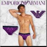 ราคา กางเกงในชาย emporio armani สีม่วงViolet ขอบดำ brief size M,L,XL (28341432860)