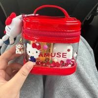 ราคา กล่องเก็บเครื่องสําอาง กระเป๋าคสอ กระเป๋าเครื่องสำอางพกพาลายคิตตี้คอลแลบอเรชันร่วมกับแบรนด์เกาหลี amuse ดีไซน์สวยเก๋ทรงถังตามแบบฉบับจางวอนยอง (42231366561)