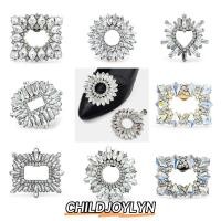 ราคา CHILDJOYLYN คลิปเงา, Rhinestone งานแต่งงานเจ้าสาวตกแต่งรองเท้าคลิป, อุปกรณ์เสริมส้นสูงแก้วแบบถอดได้คริสตัลกระเป๋าตกแต่งหัวเข็มขัดผู้หญิง (51061137407)